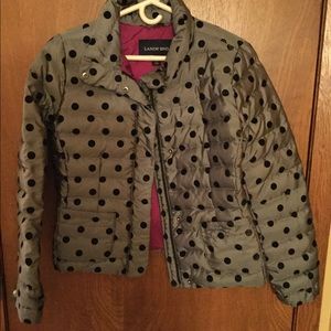 Polka dot down coat